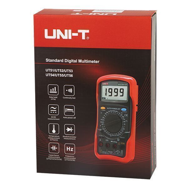 Miernik uniwersalny tester multimetr AC/DC + kable Uni-T UT55
