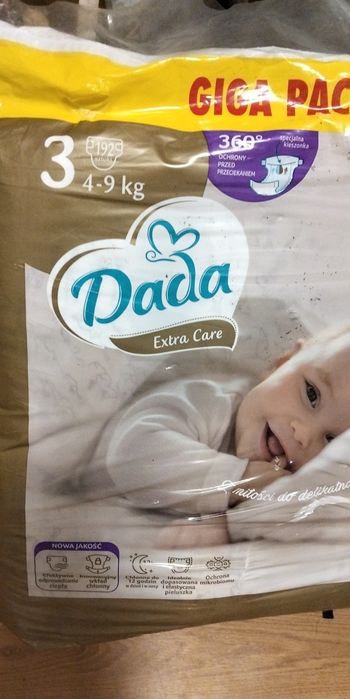 Giga paka pieluchy pampersy Dada extra care rozm 3