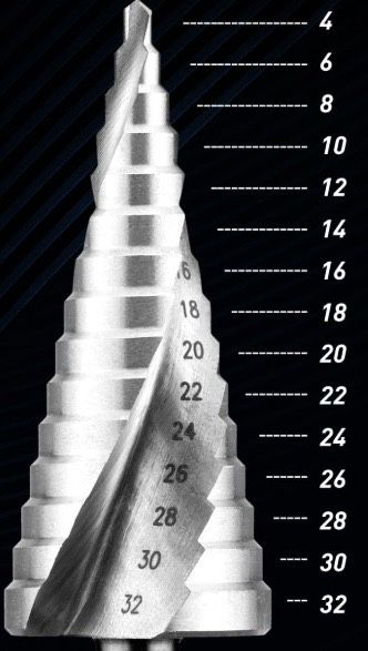 Broca escalonada 4-32mm