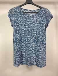 Niebieska Damska Bluzka Koszulka Z Krótkim Rękawem Aesthetic Vintage M