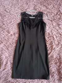 Sukienka mała czarna z frędzlami