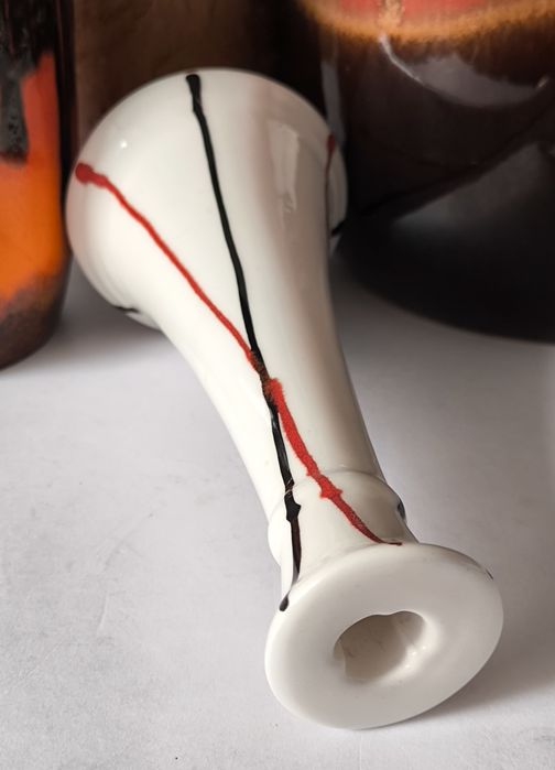 Świecznik piękna stara ceramika