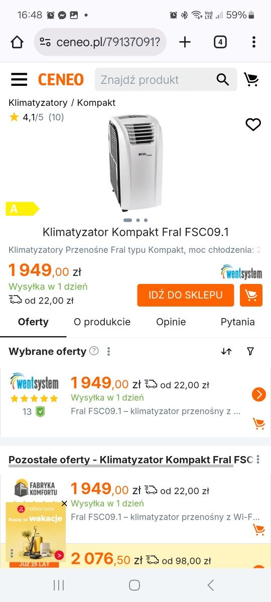 Klimatyzator przenośny