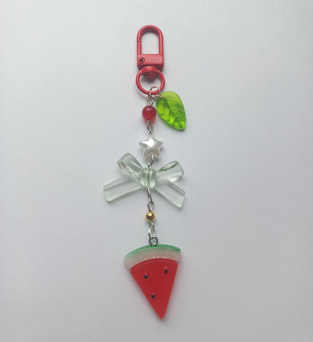 Brelok do kluczy zawieszka rękodzieło arbuz