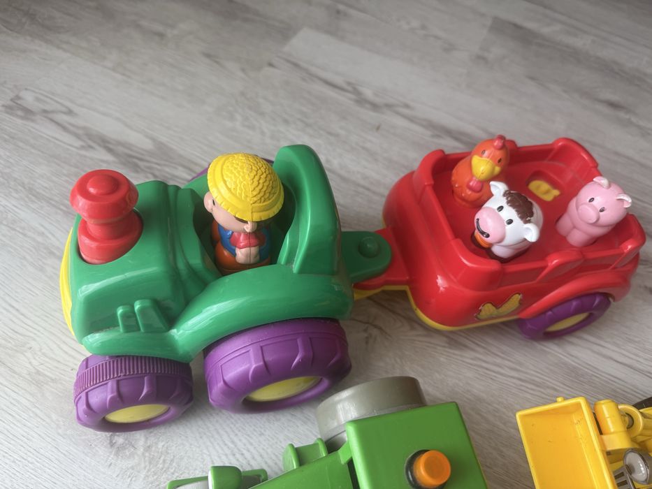 Zestaw pojazdów dla chłopca traktor koparka walec