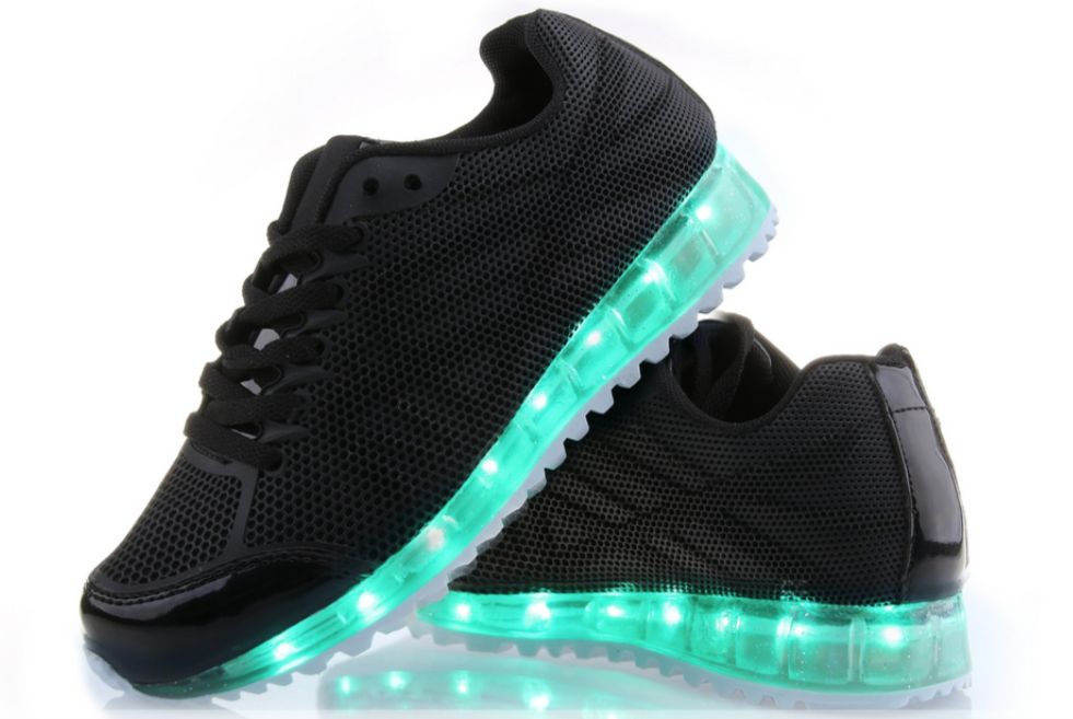 Świecące Buty LED czarne sportowe adidasy Ledy w 7 kolorach r.37 38 39