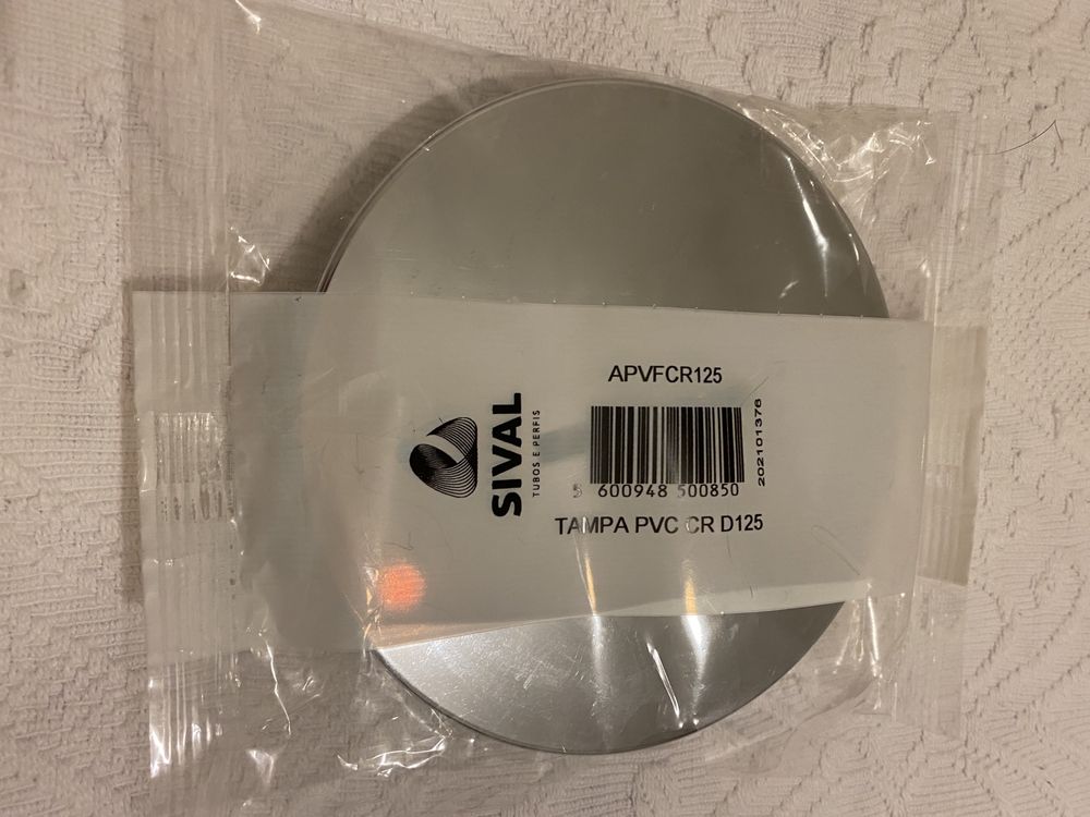 Tampa pvc sifão 125