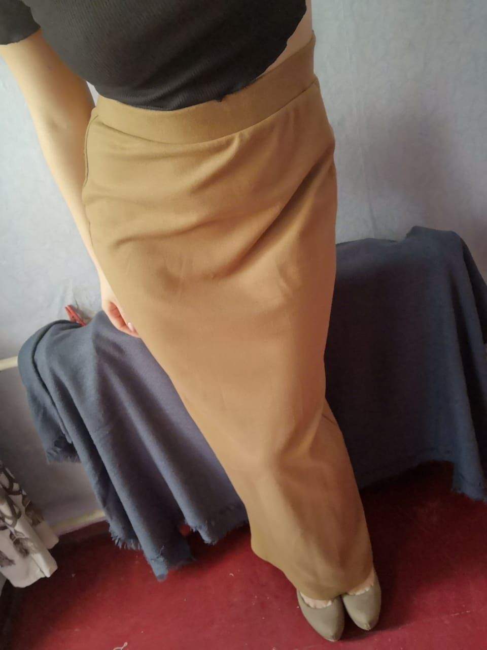 Длинная юбка-карандаш, юбка в пол, макси-юбка высокая посадка