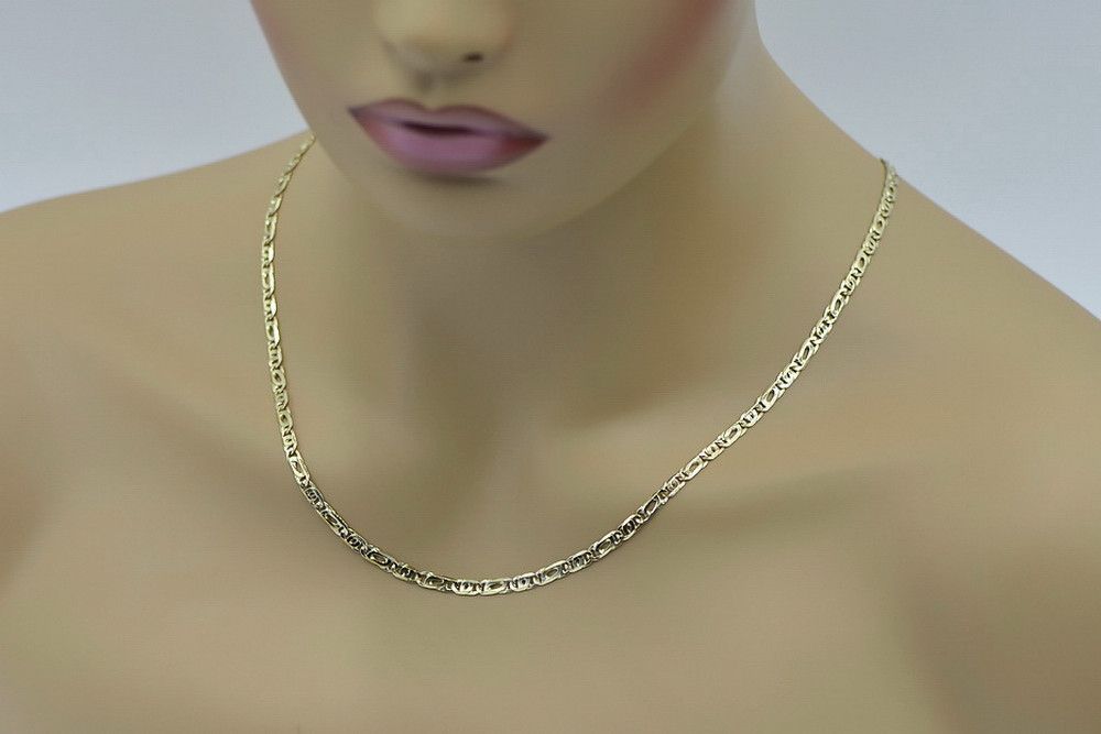 Łańcuszek z żółtego żółte 13g Tygrysie oko 14k 585 włoski cc021y