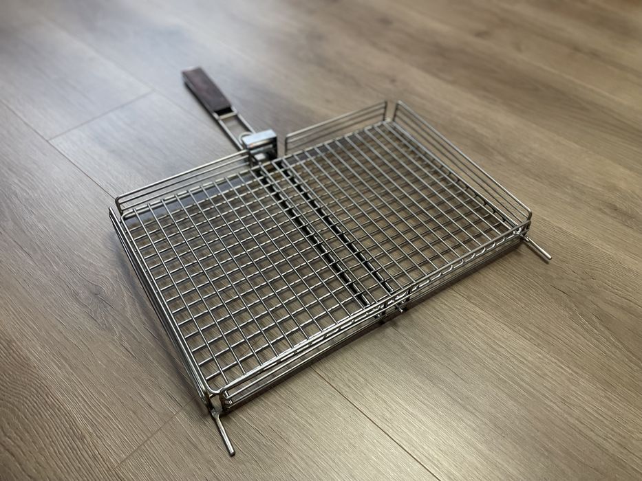 Решітка гриль нержавійка30х40/решетка сетка барбекю/ручна робота