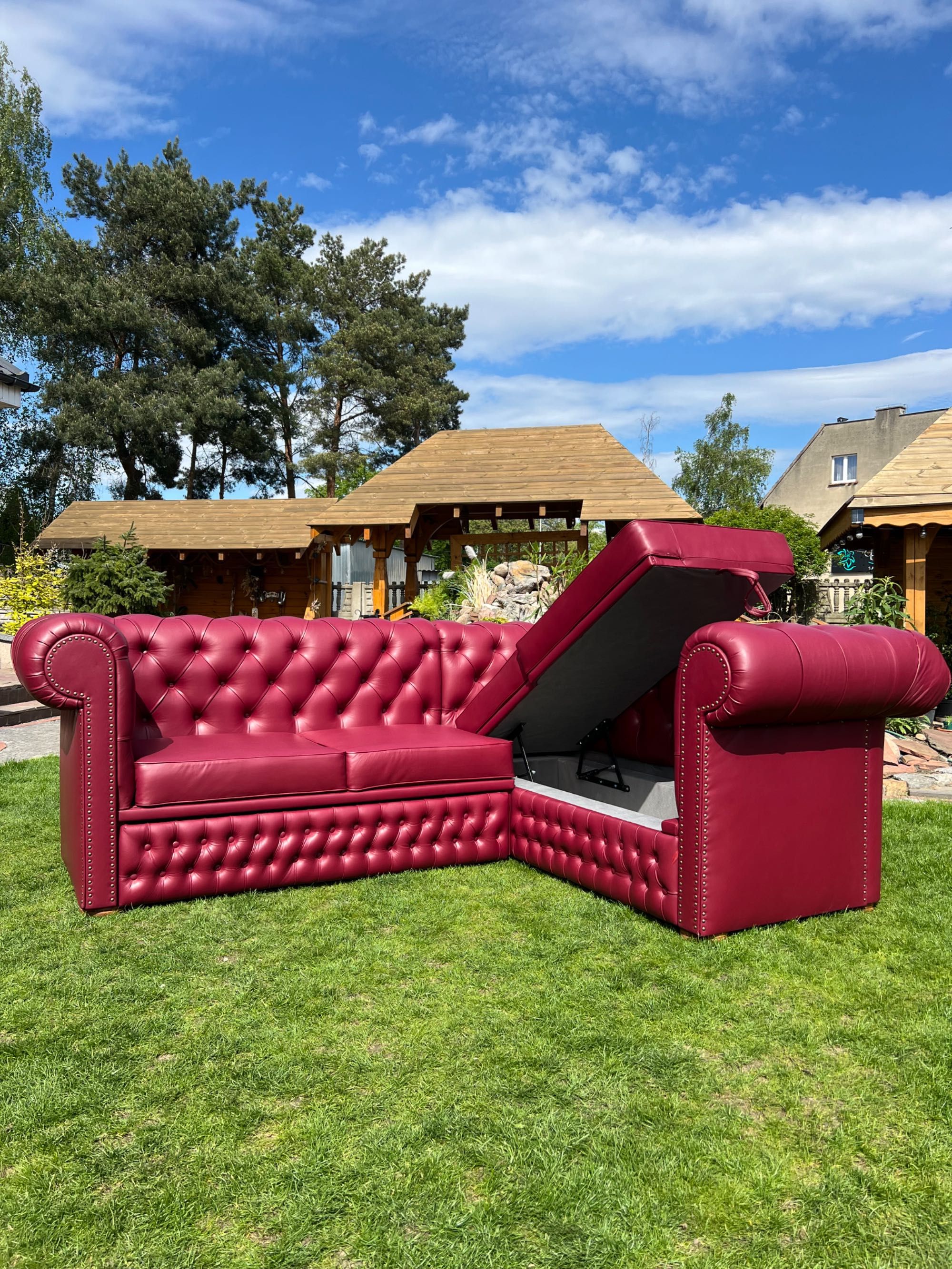 Sofa Chesterfield SKÓRA NATURALNA
