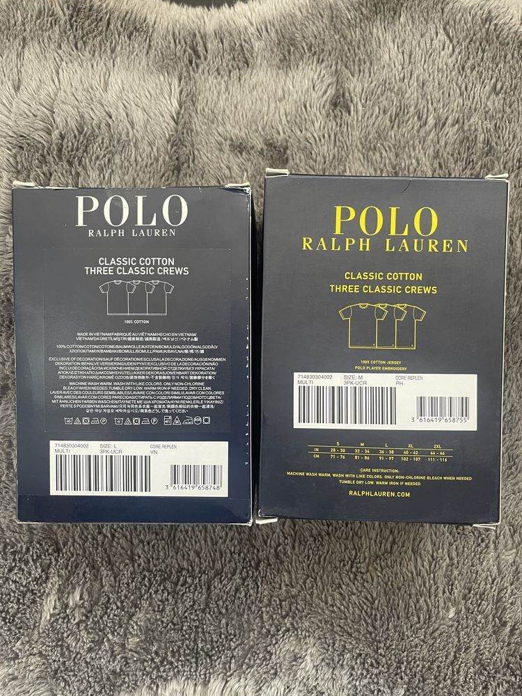 Футболки (3-PACK) Polo Ralph Lauren Crew Base Layer Tee