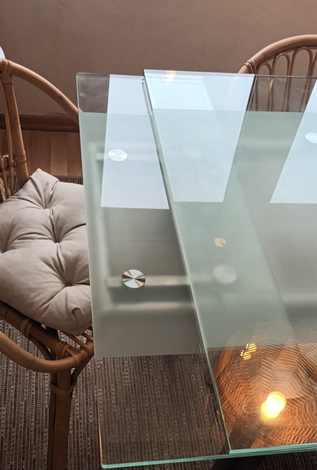 Mesa extensivel de vidro