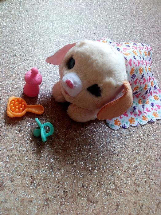 Furreal newborn щенок спит и кушает, игрушка