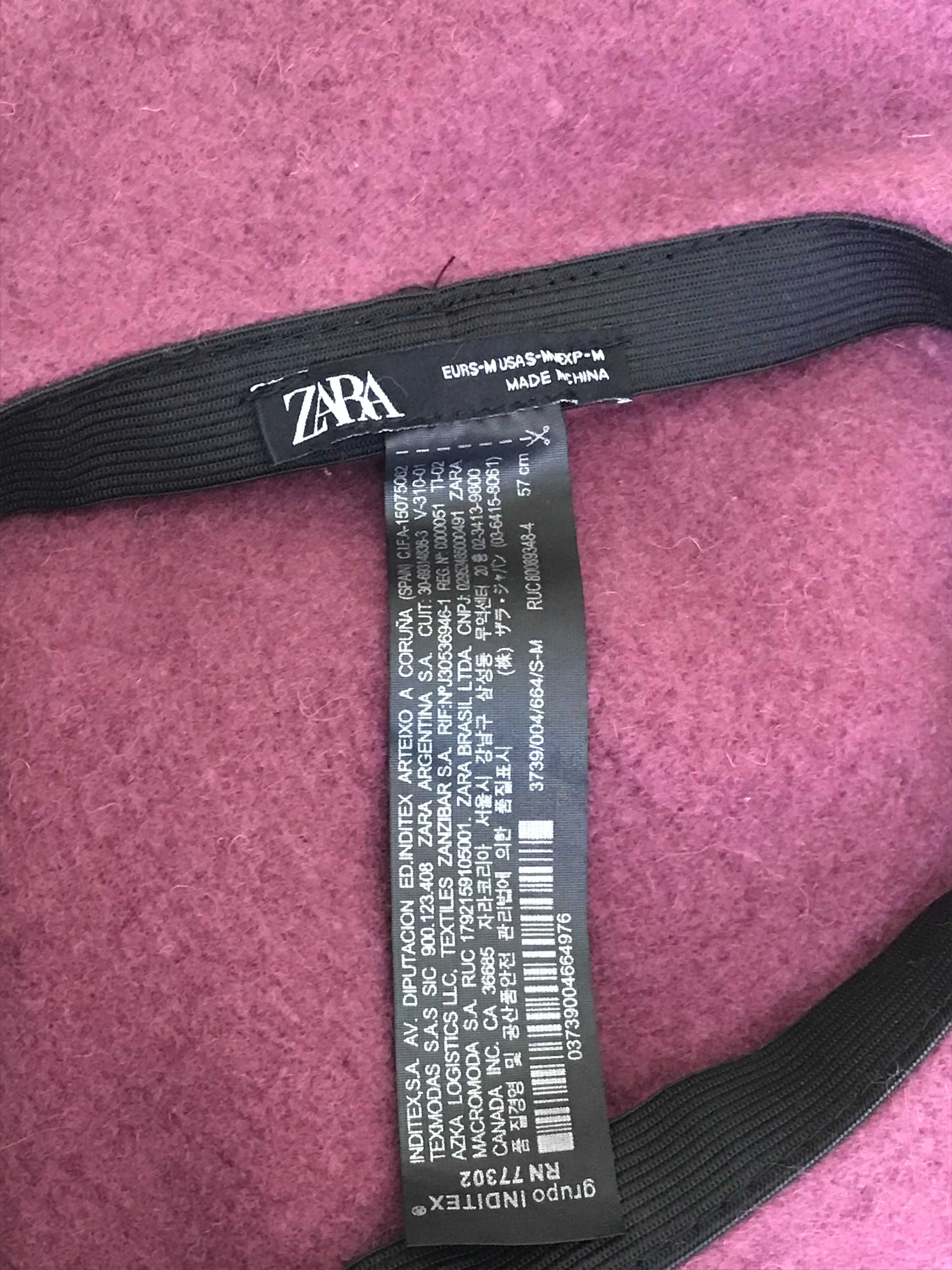 Шерстяной берет zara , р.56-58