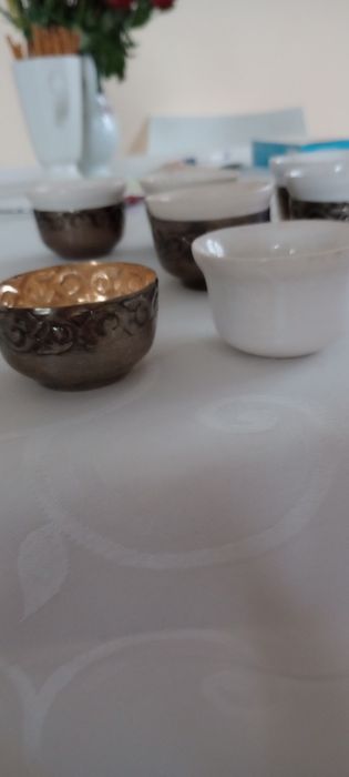 Piękne czareczki 6 szt platerowane