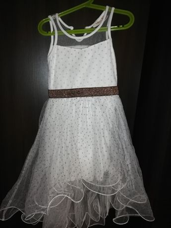 Sukienka biała tiulowa 116