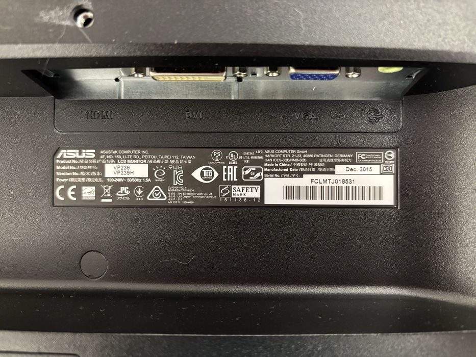 2 monitores Asus Modelo VP239H