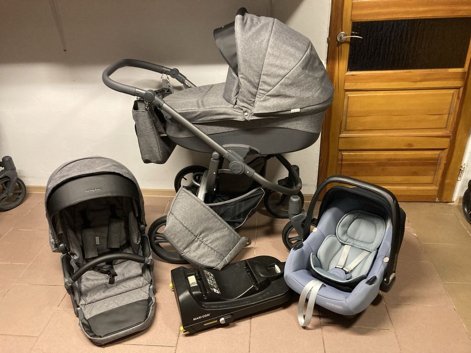 Wózek BEBETTO HOLLAND 2w1 / 3w1 / 4w1 Isofix Szary