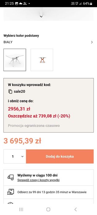 Stół  120x80 Vela