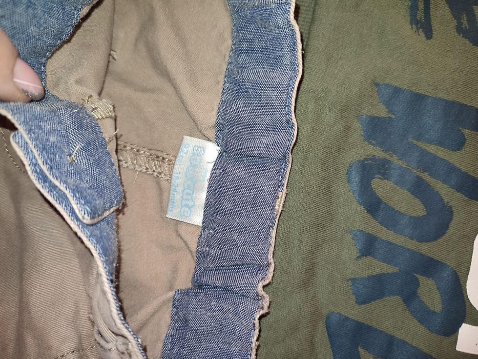 Zestaw 92 dla chłopca spodnie bluza sweter komplet  18-24