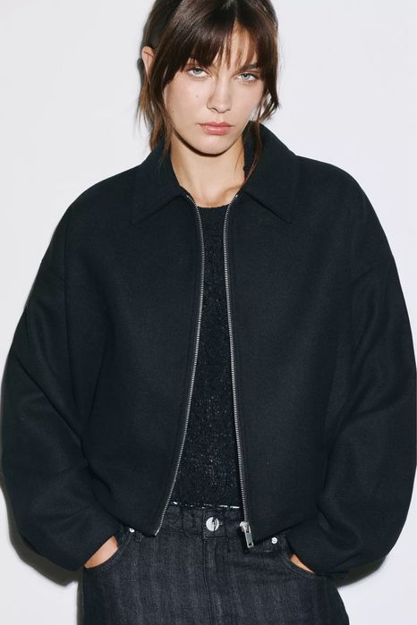 Коротка костюмна фетрова куртка pullandbear