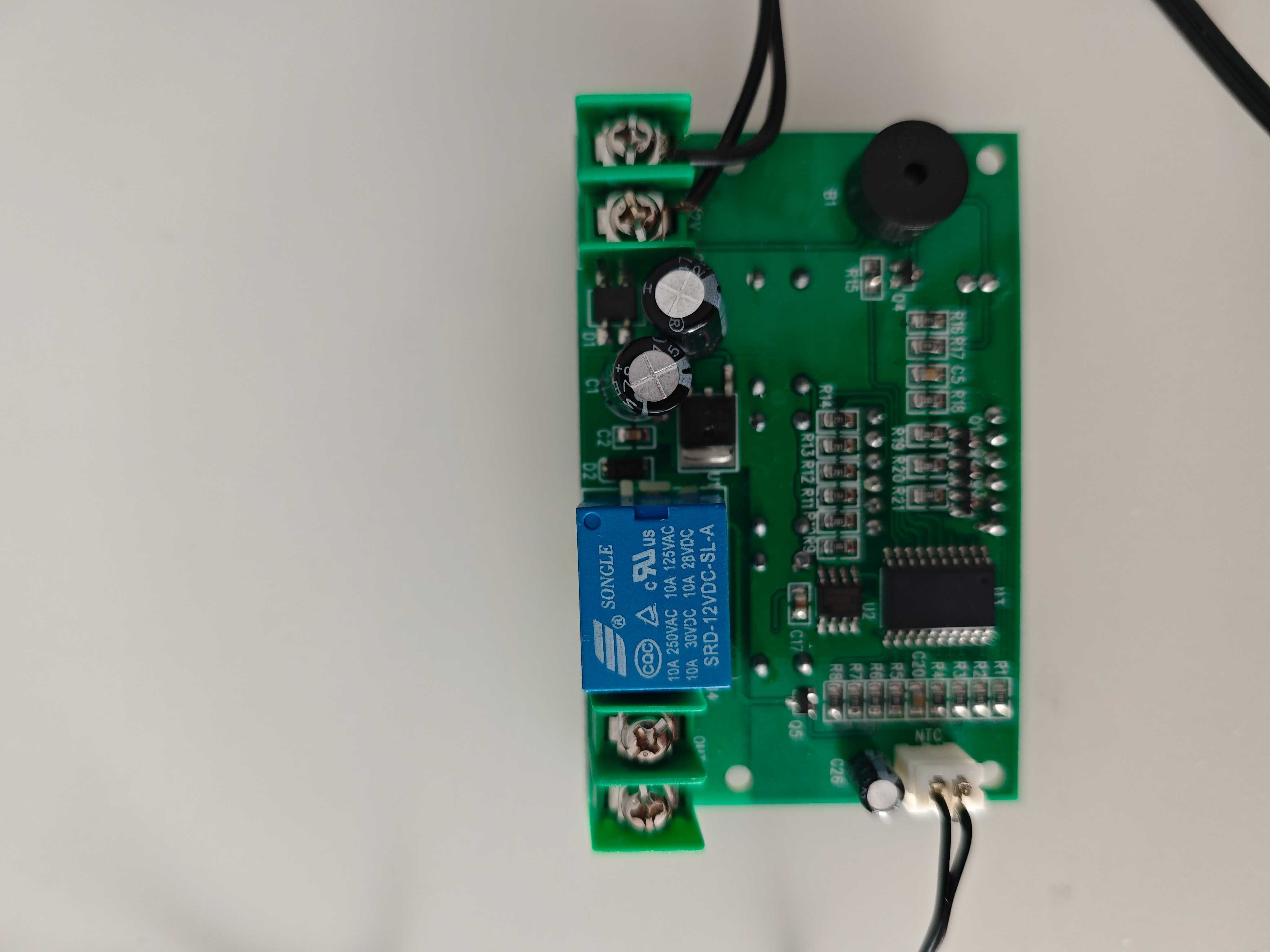 Modulo termostato 12V mostrador LED rele e sonda a prova de agua