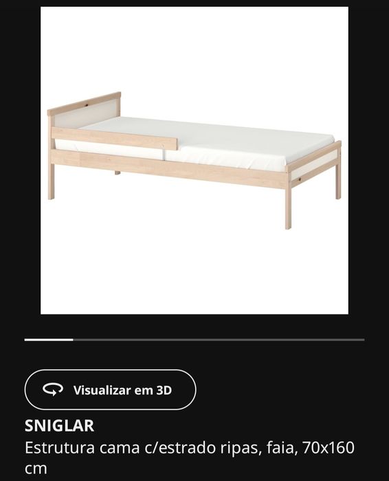 Cama criança Ikea Sniglar com colchão