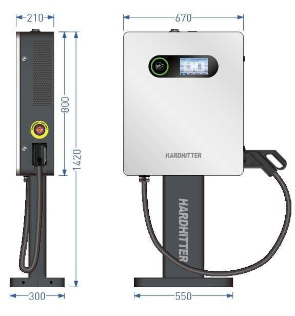 Зарядна станція для електромобілів HARDHITTER 20/30/40 kW CCS, GB/t