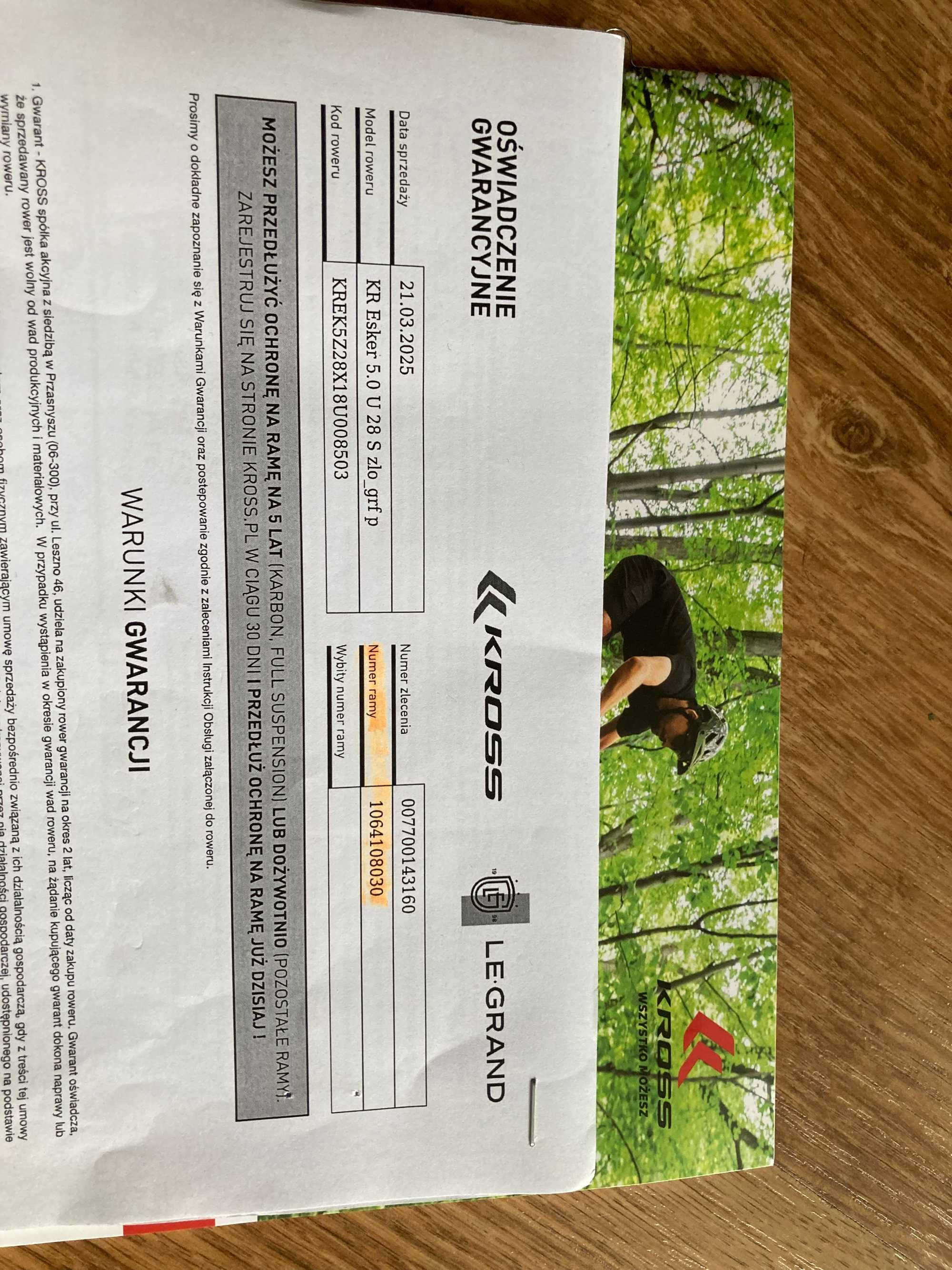 Kross Esker 5.0 GRX 1X12  gen2 kupiony 03.2025