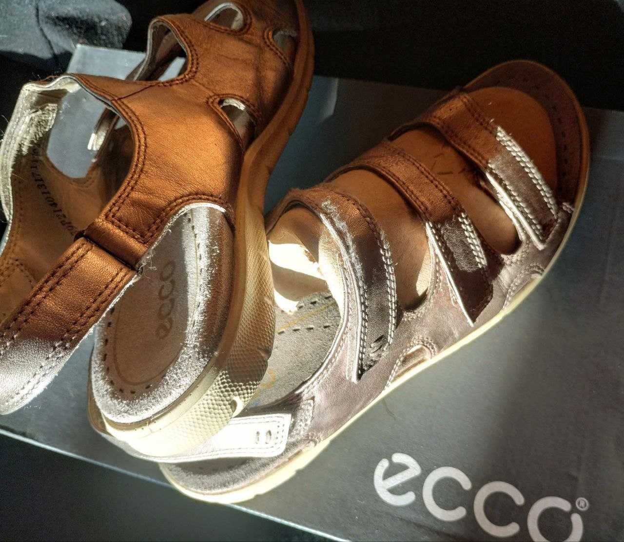 Сандалі ECCO, жіноче взуття, босоніжки р 38, нат.шкіра, брендові