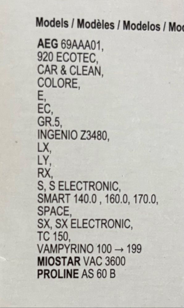 Sacos aspirador Qilive - 212+