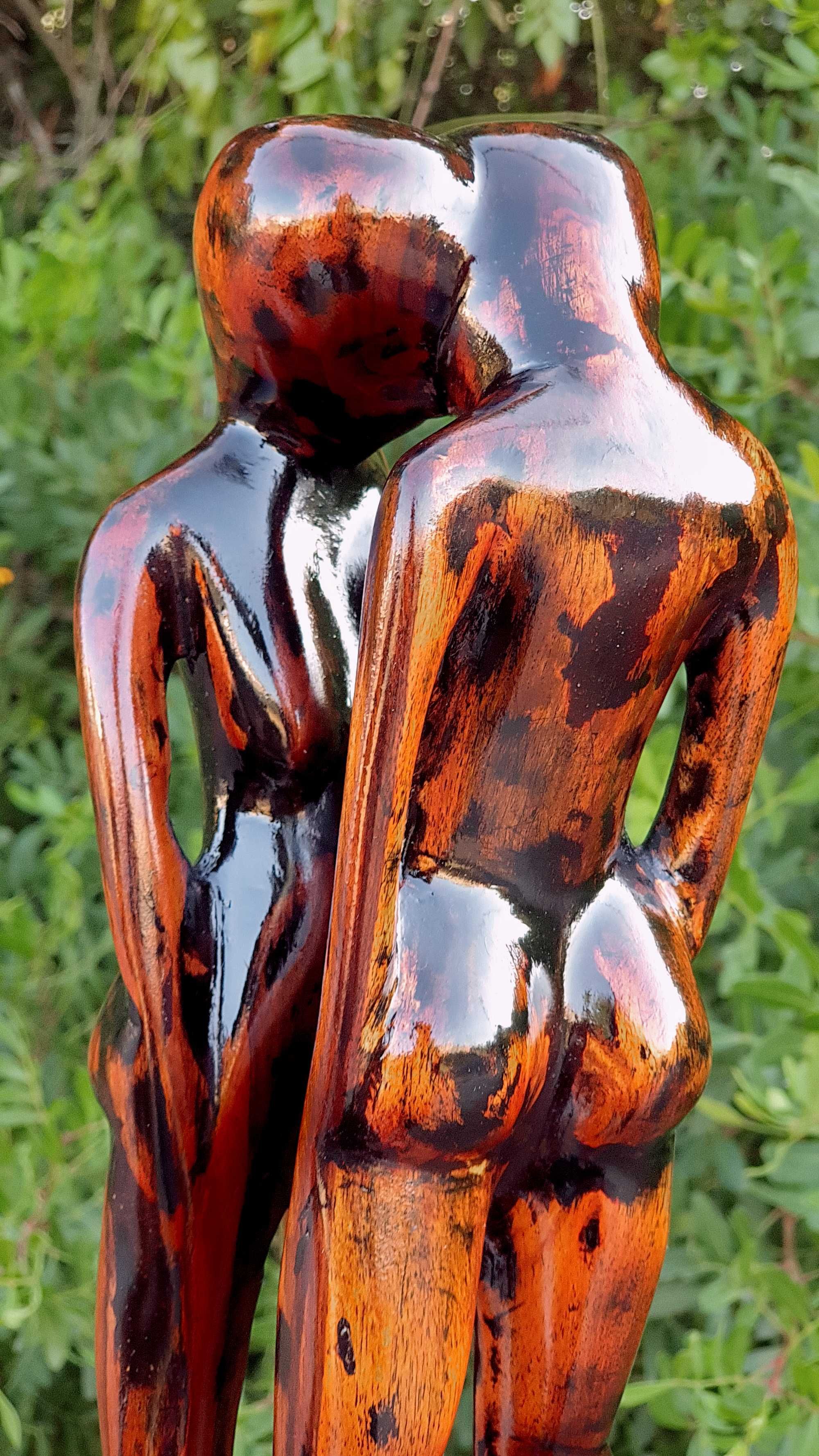 Escultura em madeira exotica artesanato africano da Tanzania (novo)