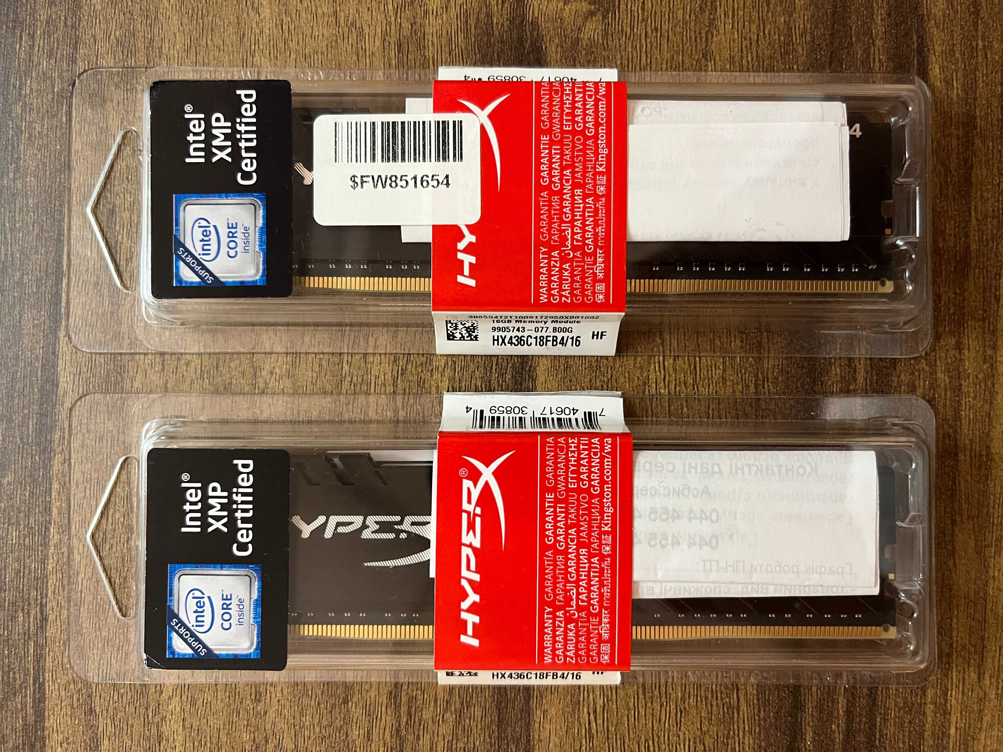 Оперативная память HyperX 32Gb DDR4-3600Mhz, PC4-28800 Fury Black