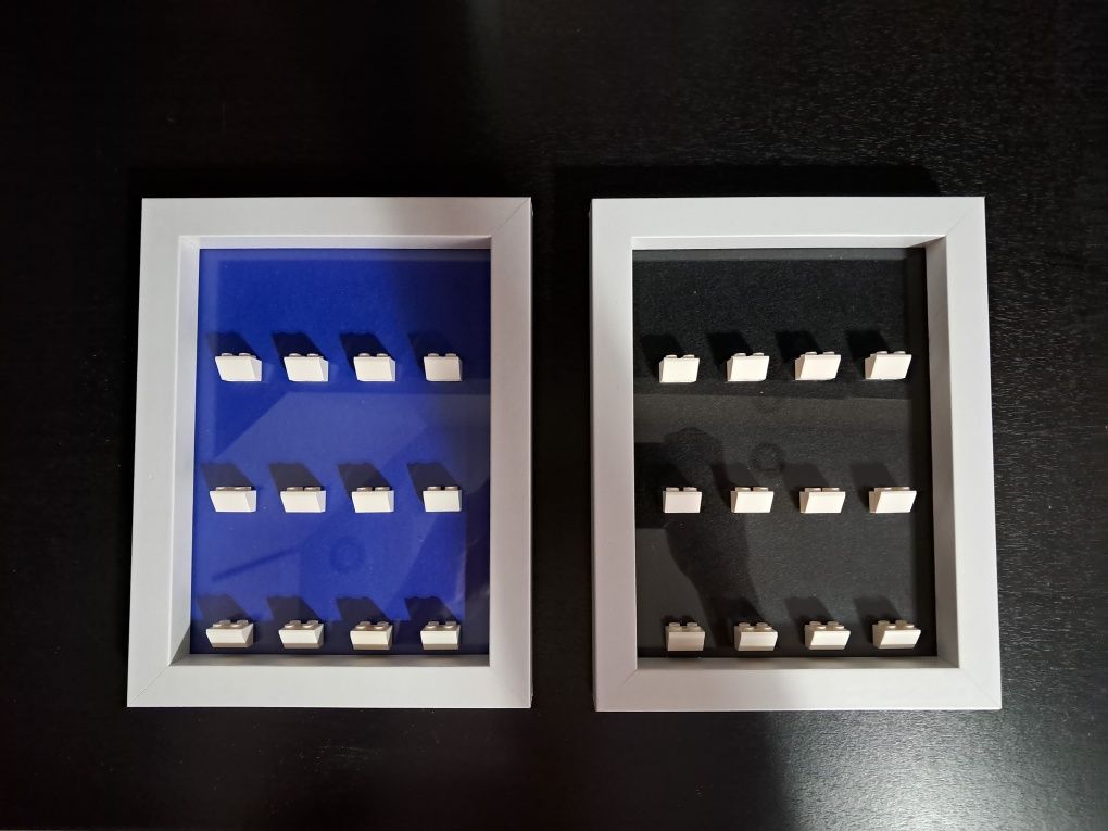 Ramka gablota na figurki Lego na 12 figurek 17x22 biała