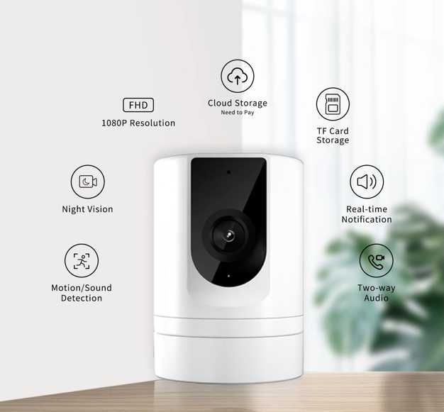 Kamera obrotowa WiFi –2MP– niania elektroniczna – podgląd z aplikacji