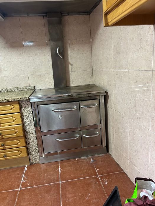 Fogão a lenha em inox