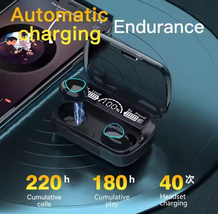 Навушники  M10 Earphone Wireless Headset Headphone with Power Bank