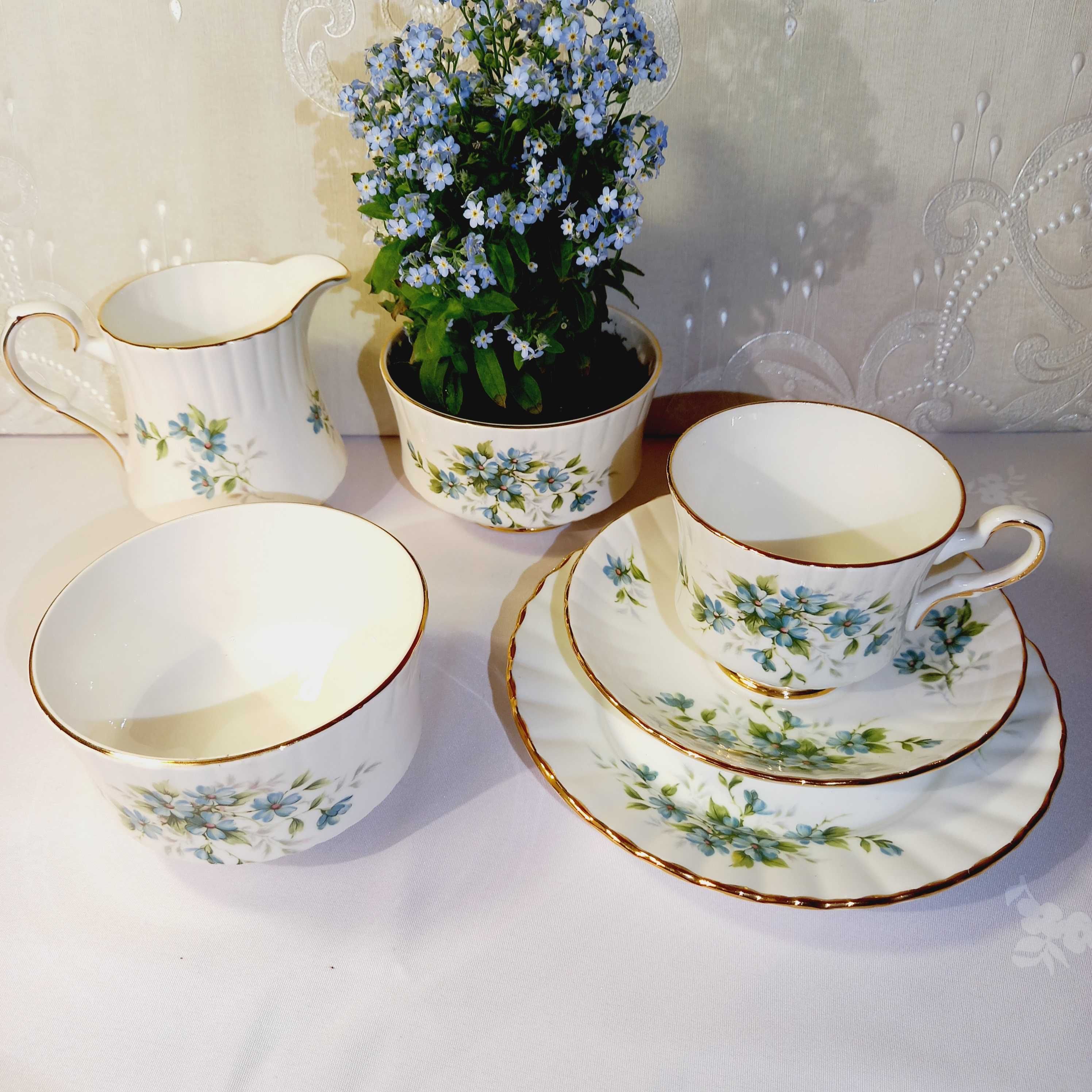 Ang. porcelana kostna Royal Stafford - Serwis do herbaty -21 elementów