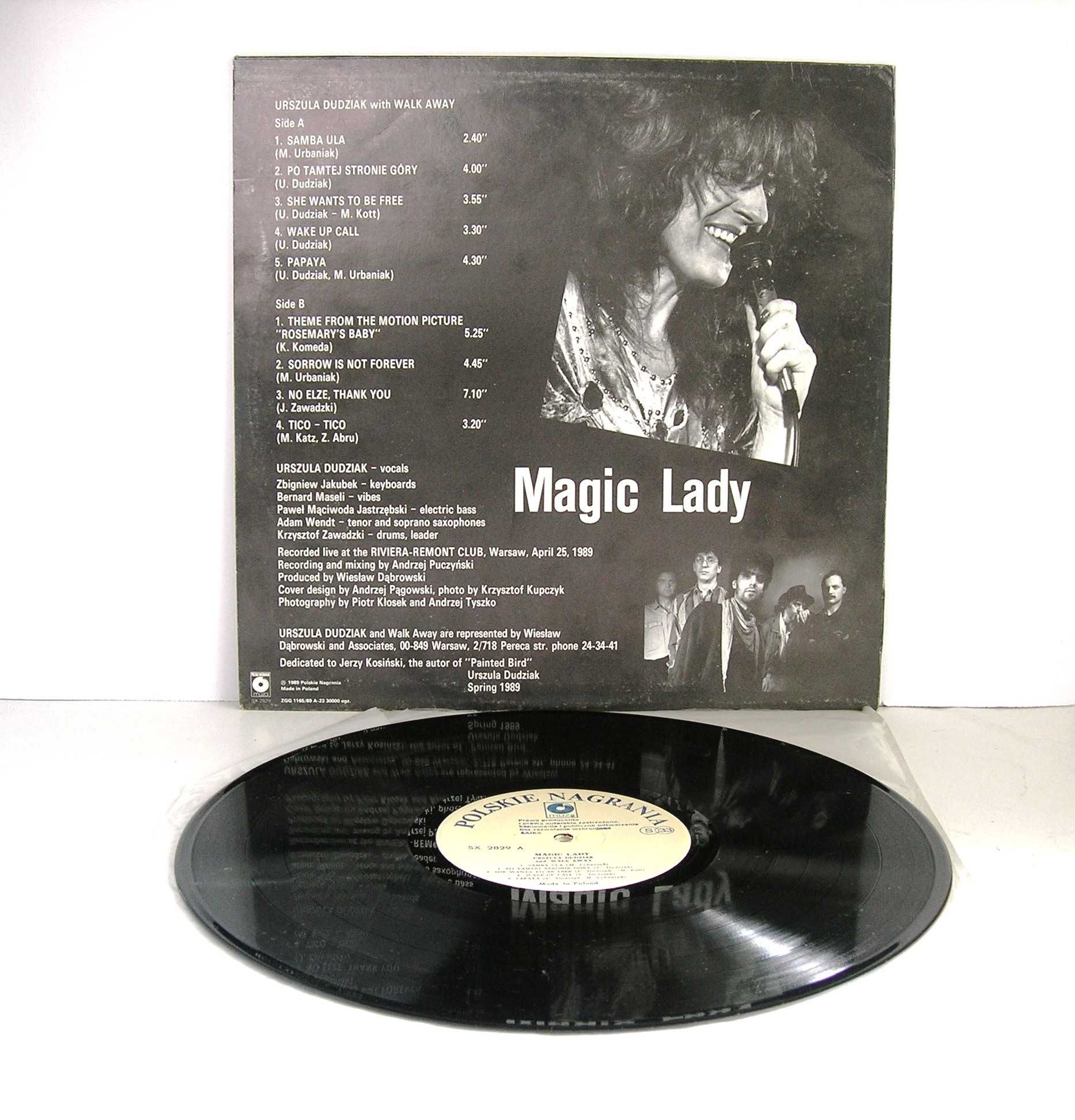 "Magic Lady" Urszula Dudziak & Walk Away Live MUZA 1989 vinyl
