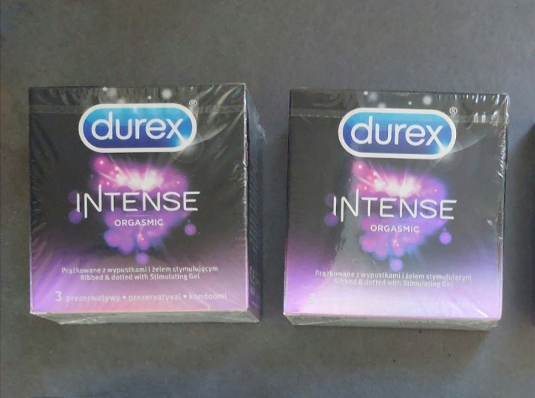 DUREX INTENSE prezerwatywy prążkowane z wypustkami żelem stymulującym