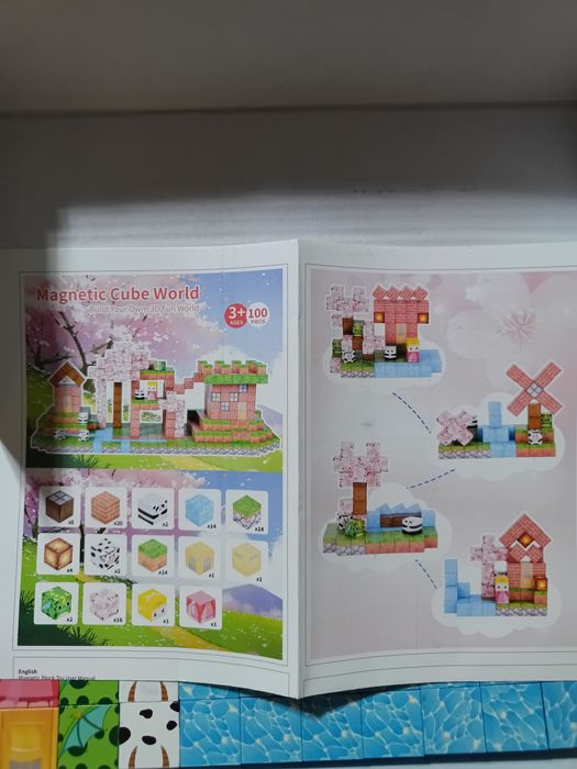 Магнітний конструктор майнкрафт 100шт