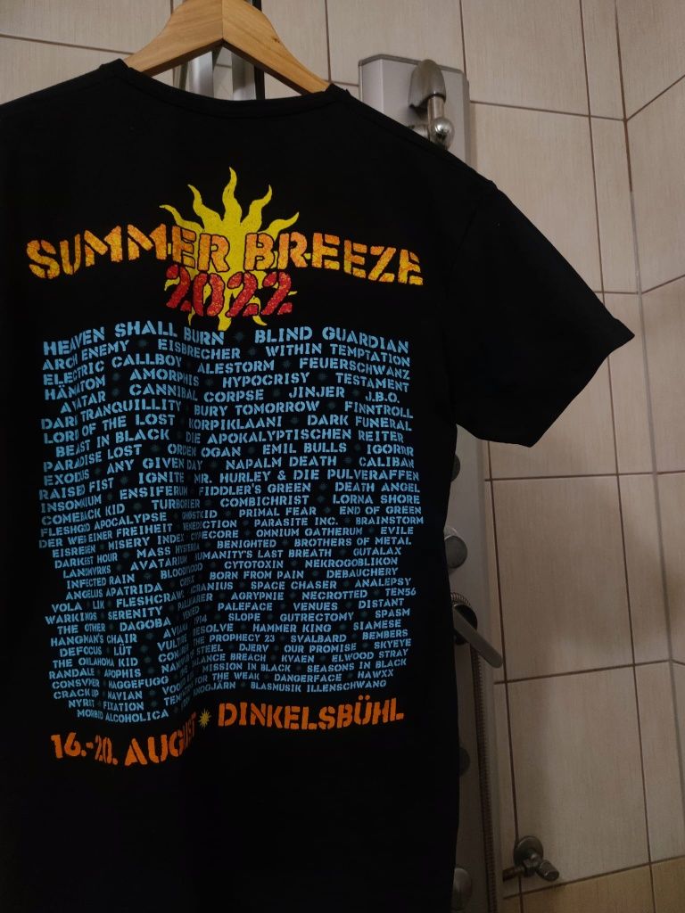 koszulka gildan czarna L print vintage retro drip bawełna premium