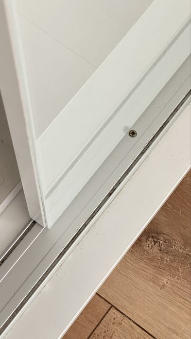 Drzwi przesuwne szkło mleczne+płyta do szafy