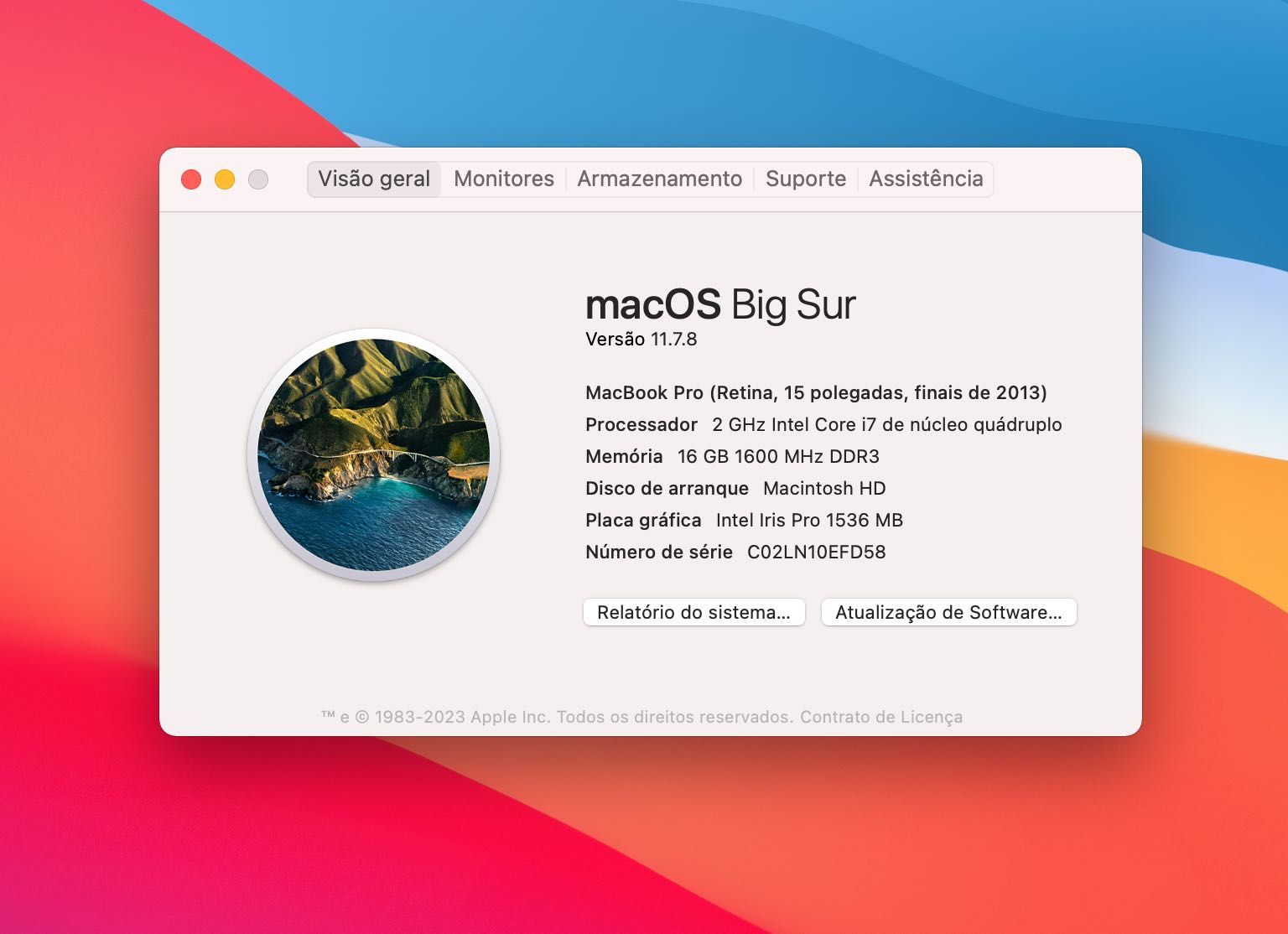 Macbook Pro 15" Retina Late 2013 16Gb 256Gb SSD