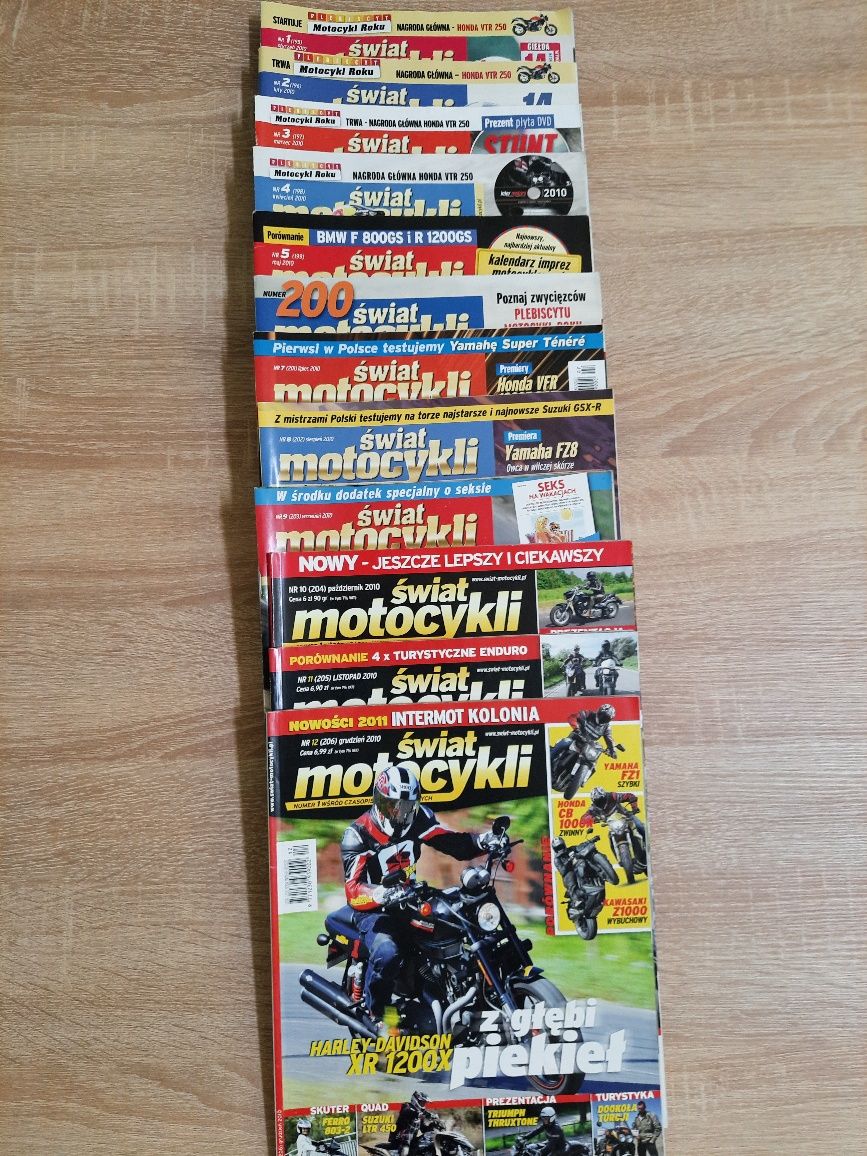 Czasopismo Świat Motocykli.nr 1-12.2010r.