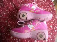 Tenis sapatilhas com rodas Hello Kitty