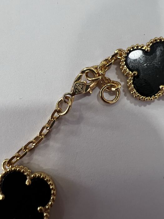 Pulseira Vintage Alhambra, 5 motivos banhada Ouro