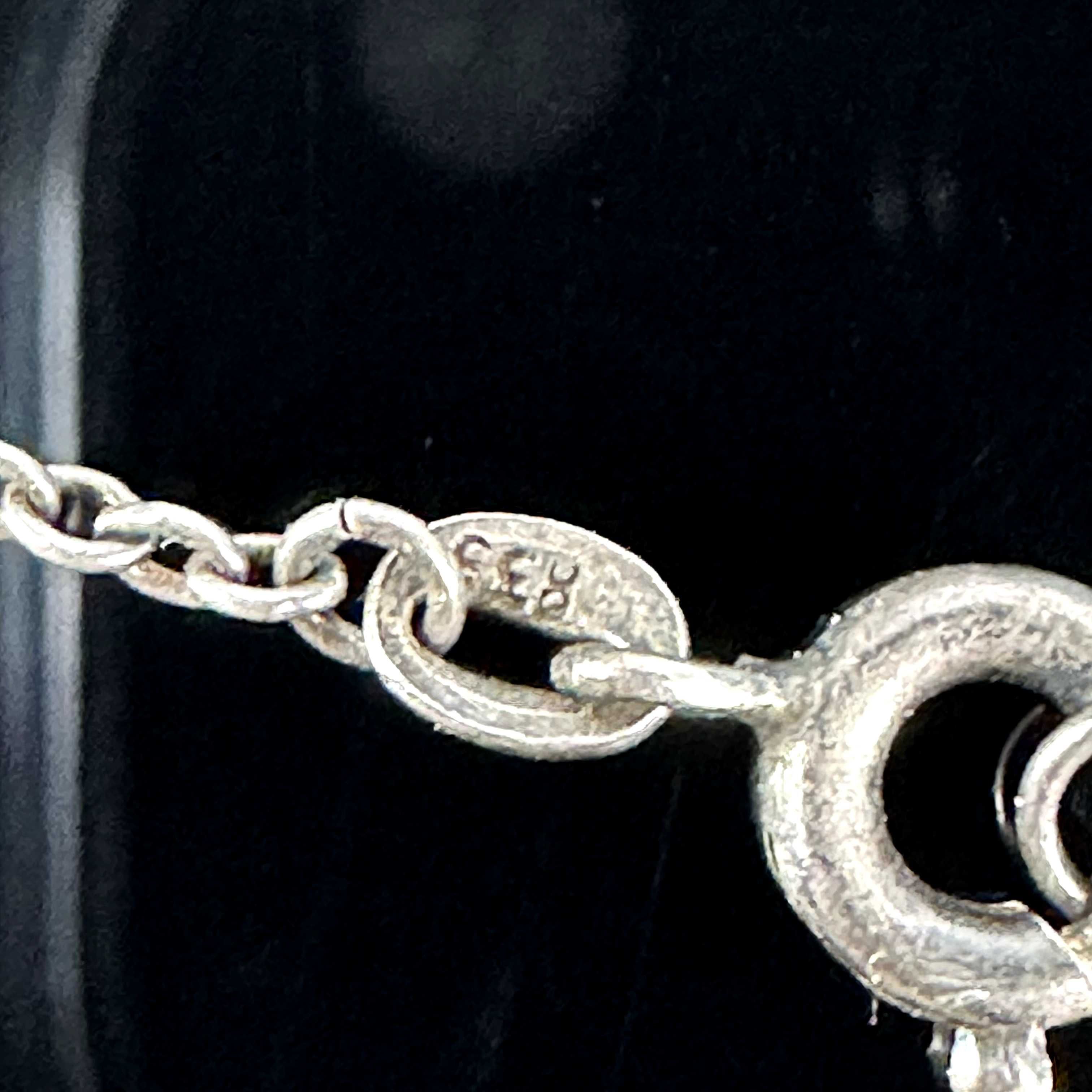 Srebro - Srebrny naszyjnik z Akwamarynem - próba srebra 835
