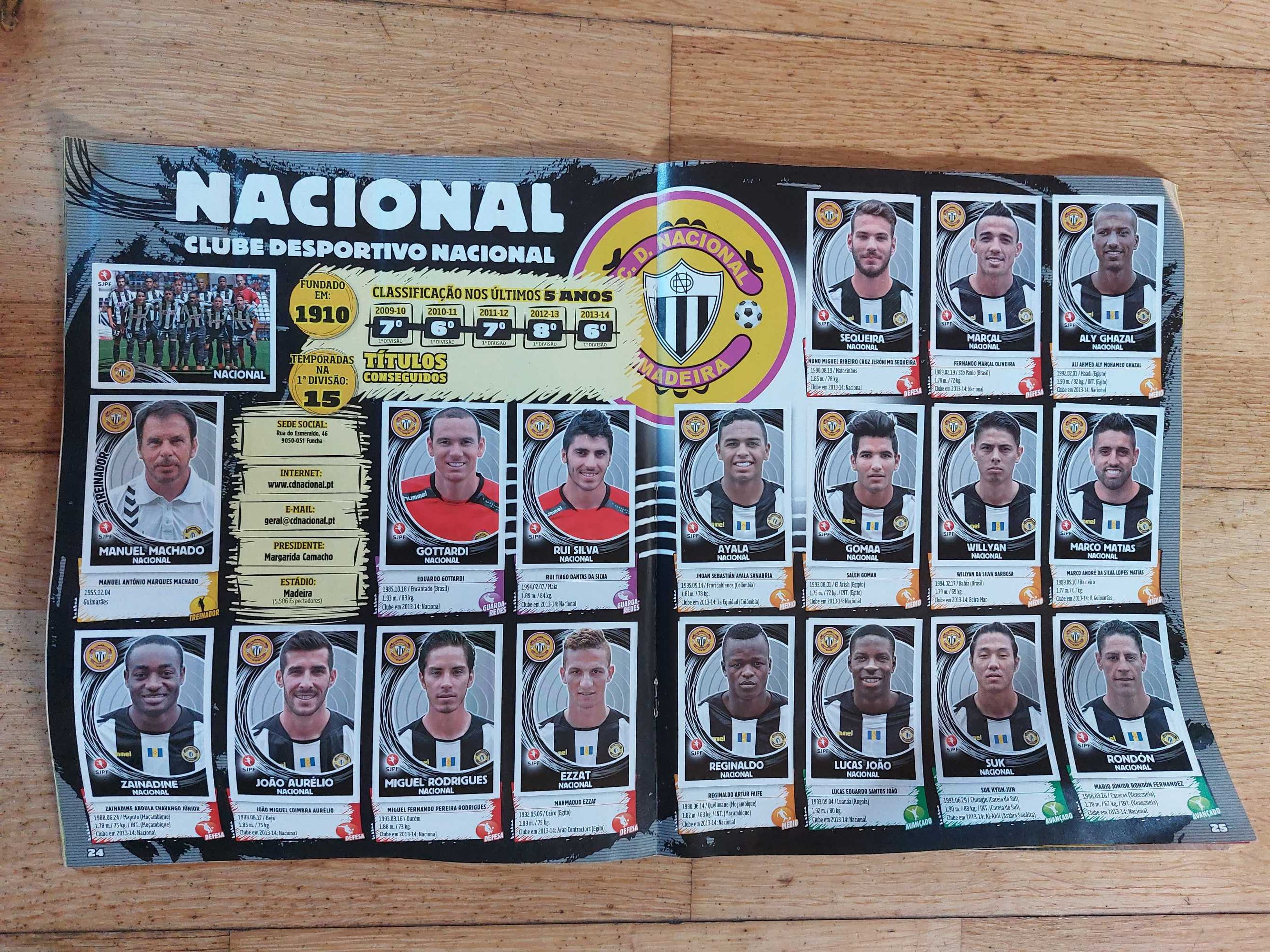 Caderneta de cromos "Futebol 2014-15" - Completa